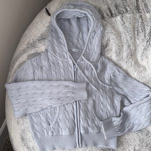 Brandy Melville Periwinkle Knit Hoodie